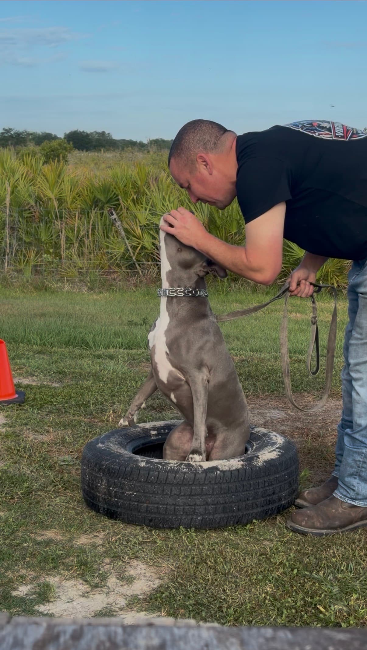 Robert conducting a private training session with Gracie